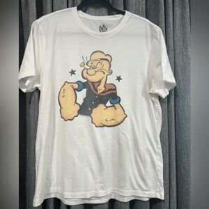 Retro Popeye Graphic T-Shirt 100% cotton men’s Large